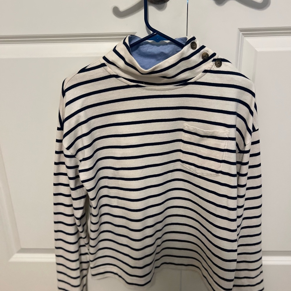 Vineyard Vines Blue and White Striped Sweatshirt Top